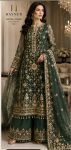 Haynur Royal Noor Luxury Embroidered Three Piece – Emerald Green